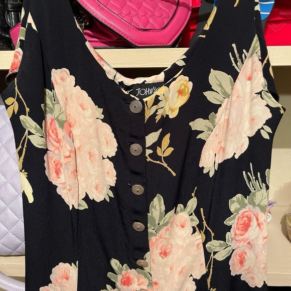 VTG Betsey Johnson Floral Button Down Romper - Picture 2 of 5